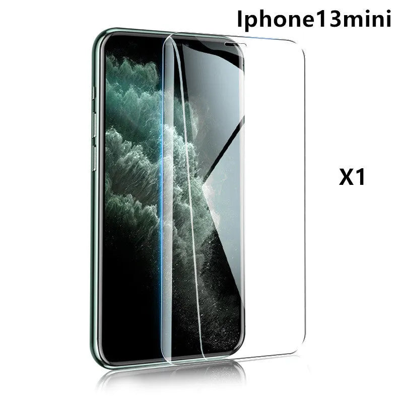 Tempered glass screen protector with 9H hardness and oleophobic coating for smartphones.