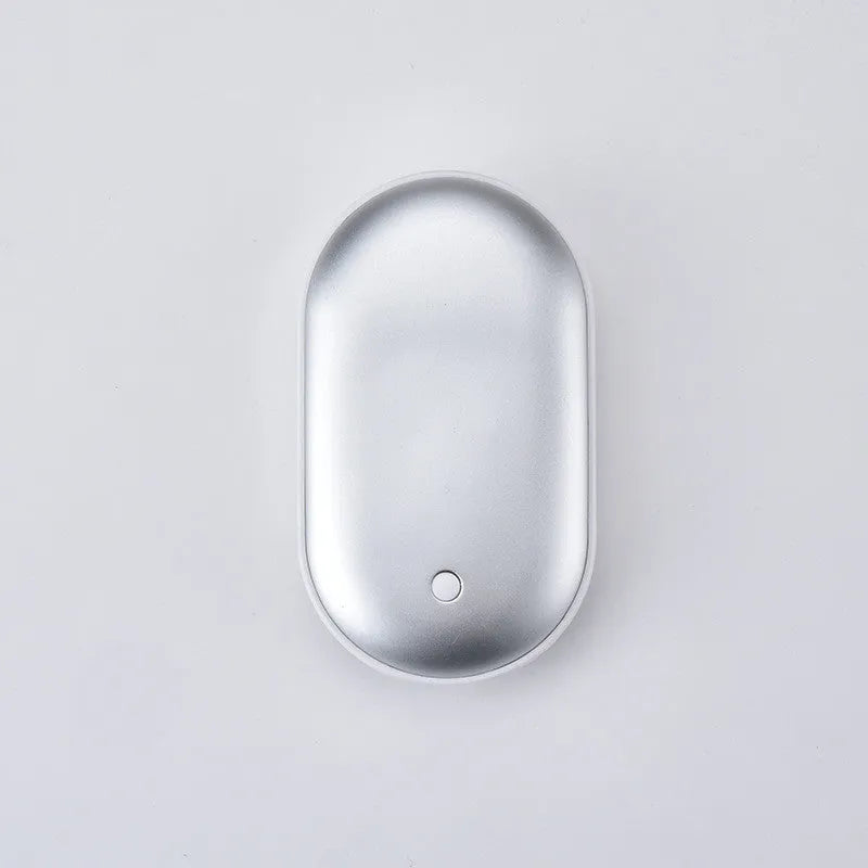 Compact rechargeable hand warmer and power bank in multiple colour options including digital display models.