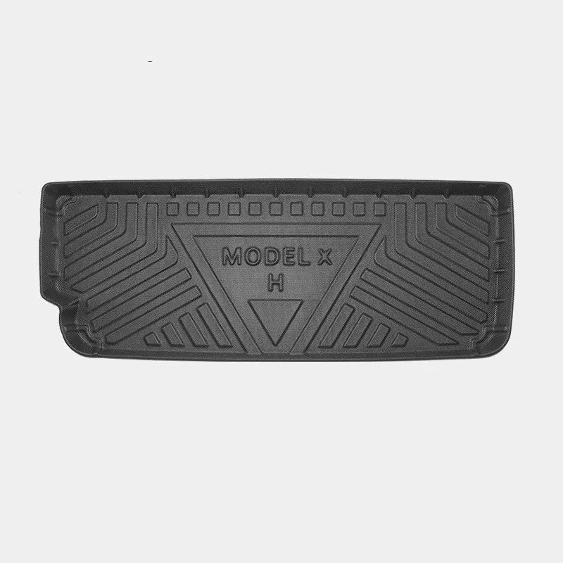 TPE rubber waterproof floor mats and trunk liner for Tesla Model X interior protection