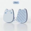Brown sponge silicone pet comb and grooming brush for cat and dog hair removal.