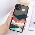 Retro oil painting black TPU phone case for iPhone showing artistic design