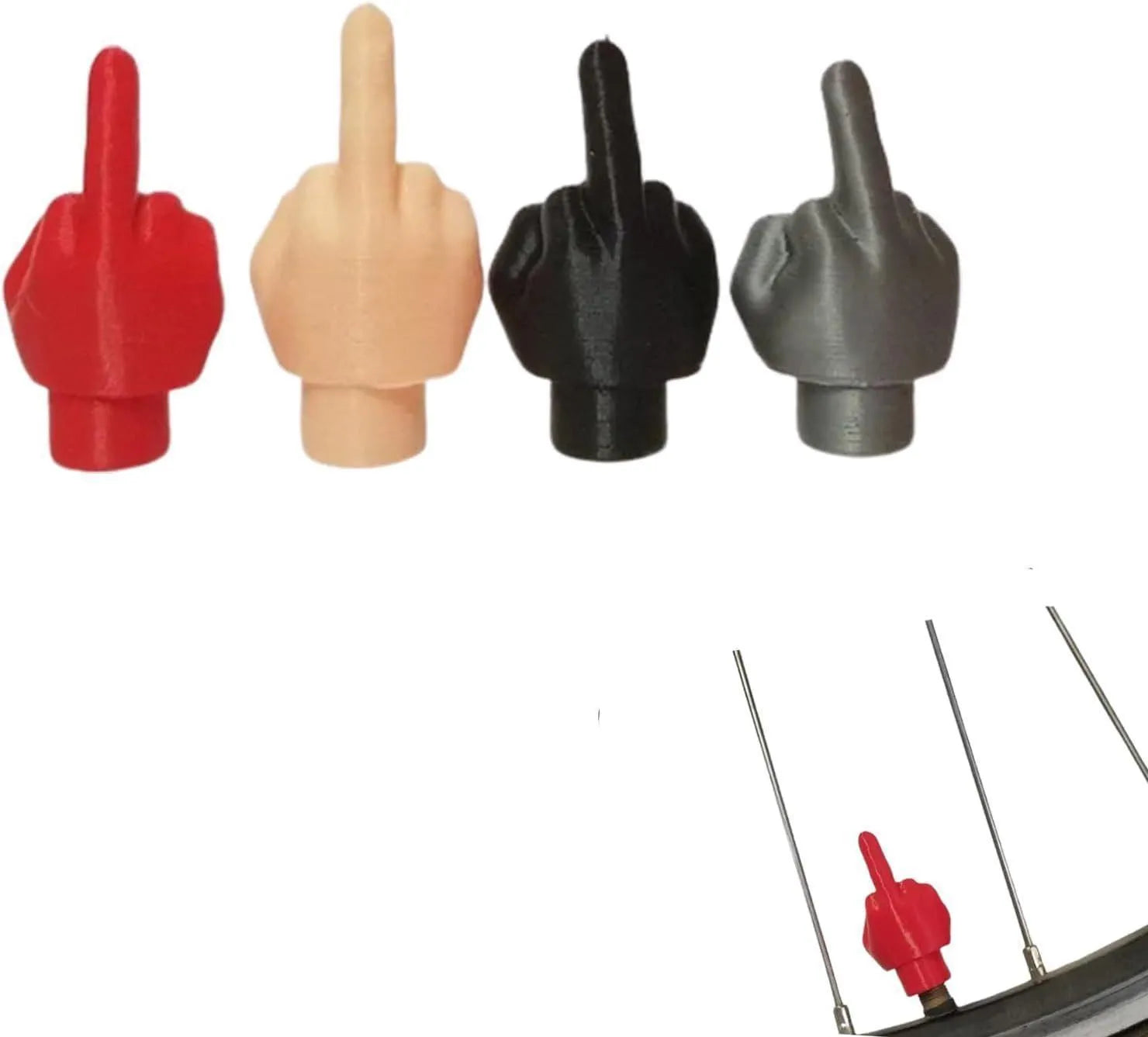 Set of four black and four skin colour latex rubber car tyre valve dust cover caps