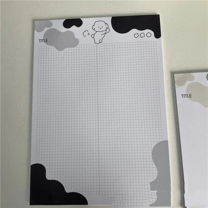 INS Wind Marshmallow Dog B5 sticky note paper pad showing puppy designs