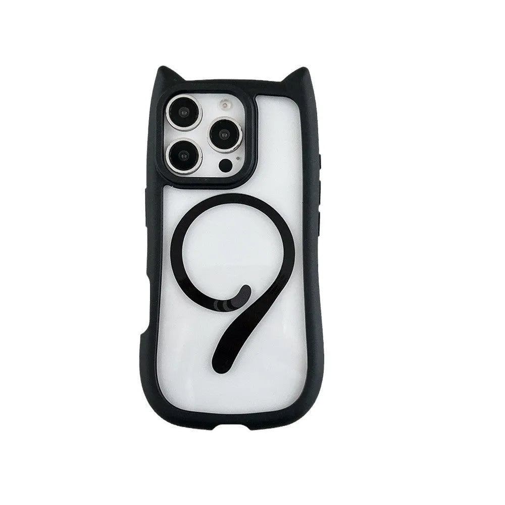 Clear acrylic and TPU two-layer phone case for iPhone 17 models on a table