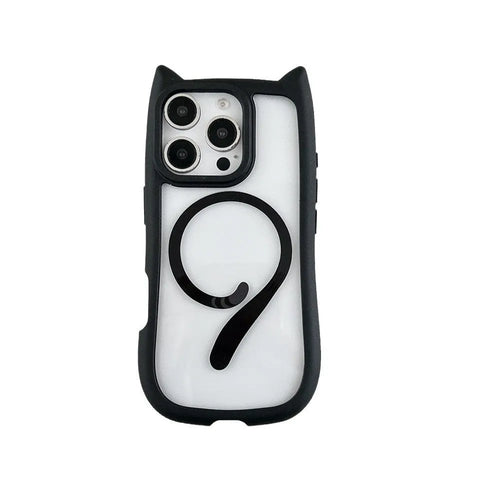 Clear acrylic and TPU two-layer phone case for iPhone 17 models on a table