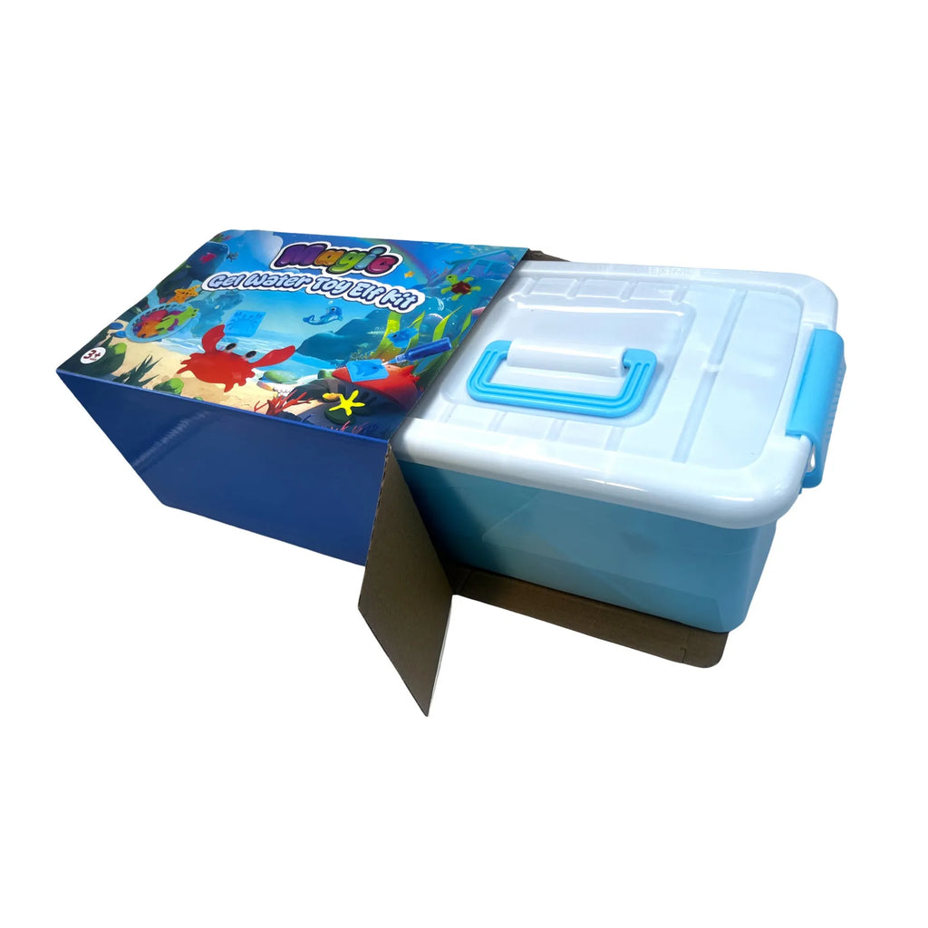 Crystal pet magic set with 20 bottles of materials in a cartoon suitcase