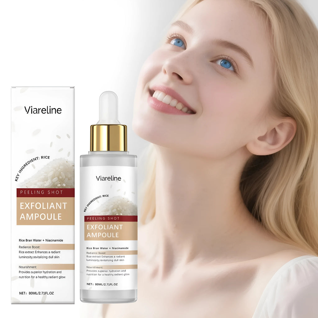 80ml bottle of facial exfoliating liquid with salicylic acid and hyaluronic acid.