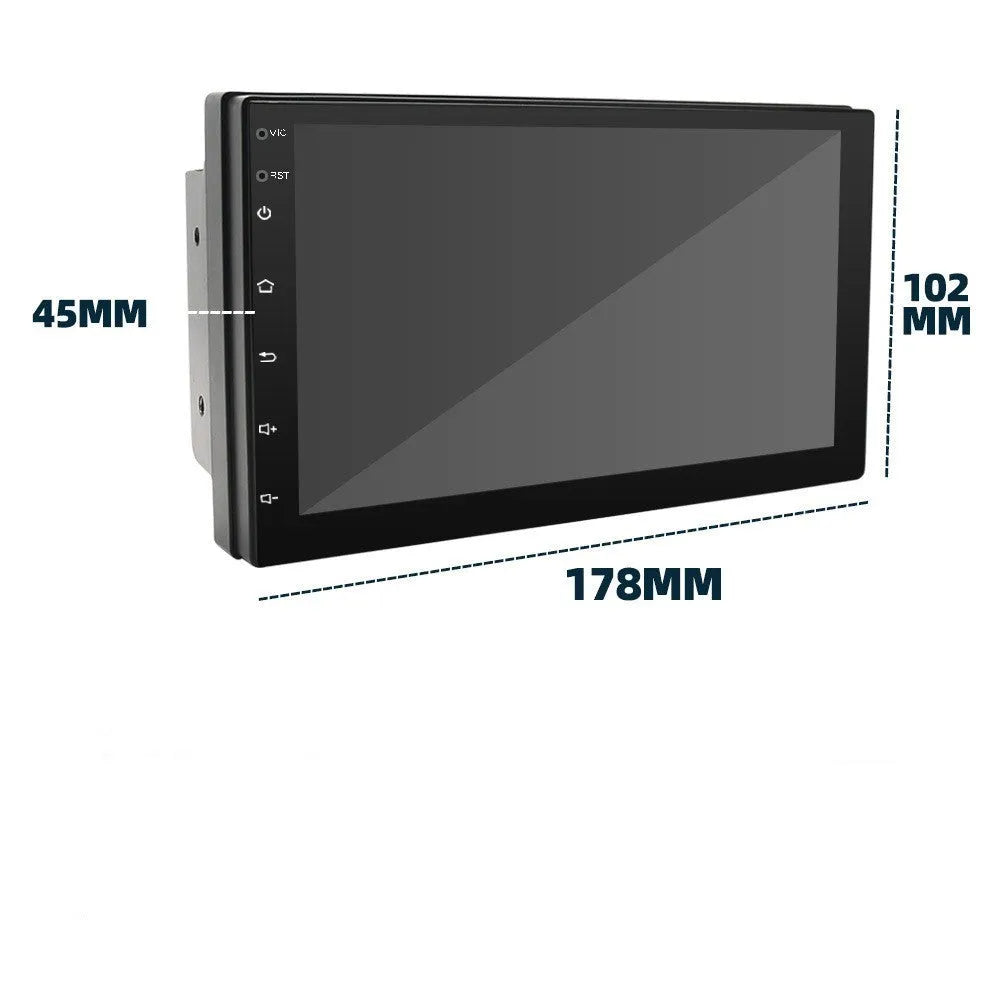 Black universal 7-inch car MP5 player with GPS navigation and CarPlay for manual transmission vehicles