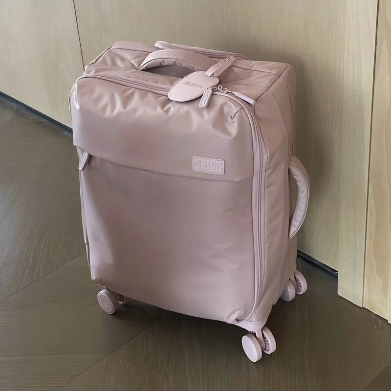 Ultra-light waterproof Oxford cloth suitcase with universal wheels in Bluestone Green colour