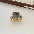 Set of four dopamine retro acetate hair barrettes in R08 colours with medium metal grip