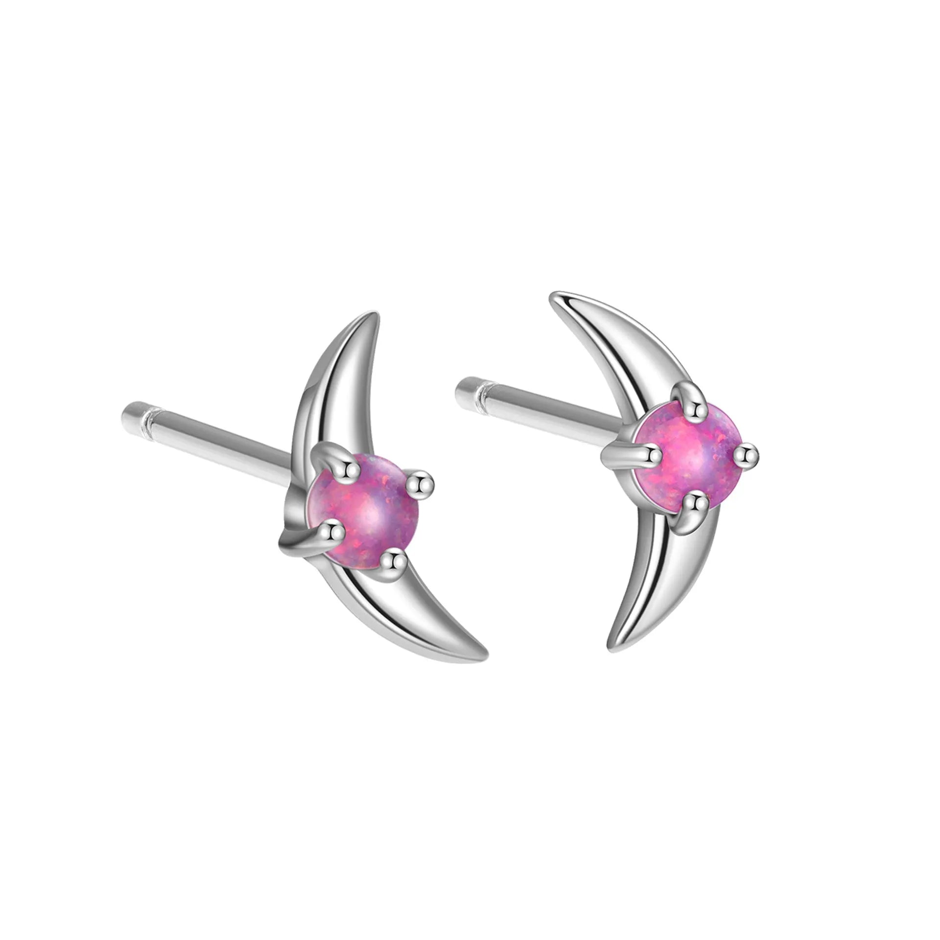 Geometric shaped 925 silver earrings with gold plating and a blue stone.