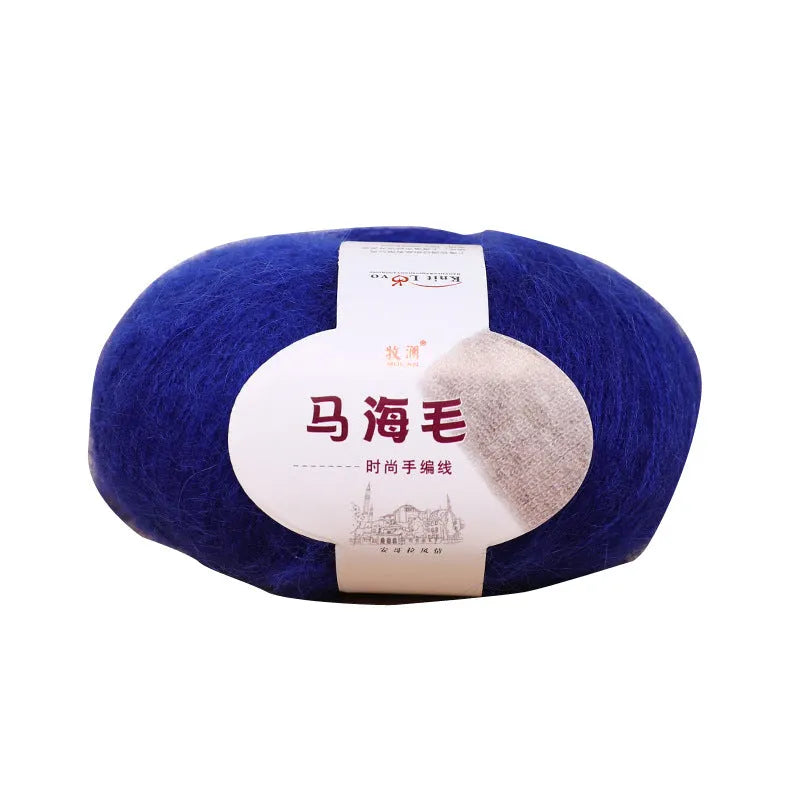 Mohair scarf DIY weaving kit with Inverness thread wool ball in 34 colour options
