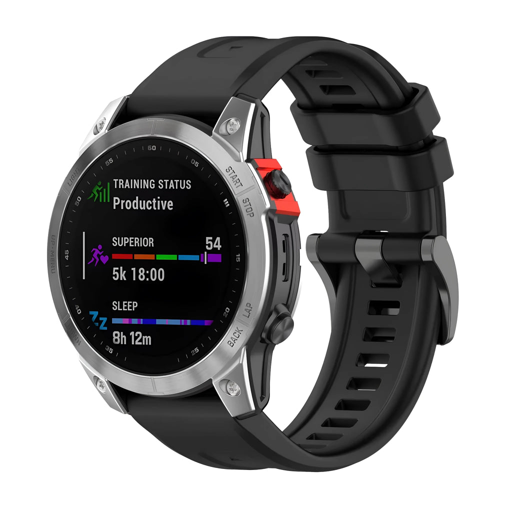 Jiaming Fenix7 silicone quick release watchband in multiple colours showing sporty design