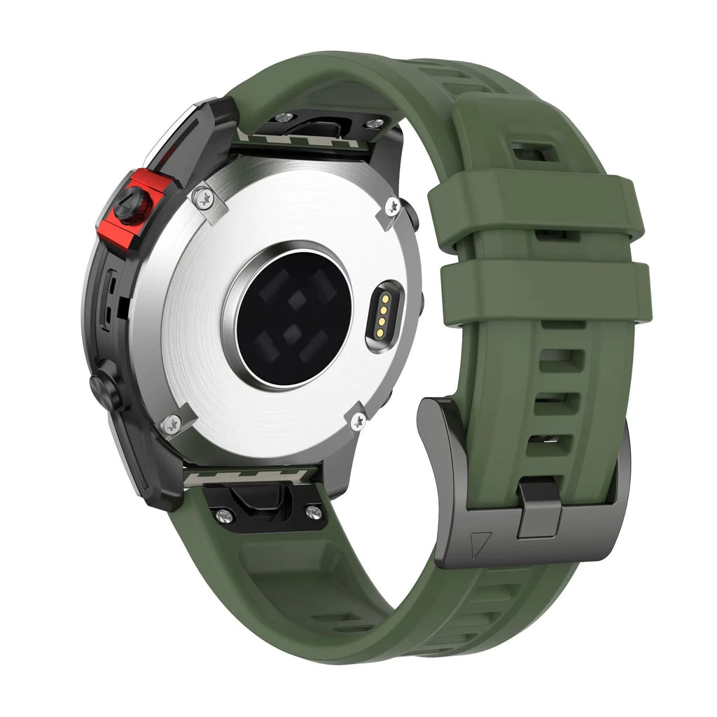 Jiaming Fenix7 silicone quick release watchband in multiple colours showing sporty design