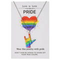 Women's stainless steel necklace and bracelet set with inspirational colour printing in regular chain style jewellery
