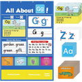 Creative Letters Learning Sleeve Table Chart measuring 60x40cm with word cards, letter cards, picture cards, and letter songs
