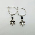 Silver alloy women's earrings with Yunnan Tibetan antelope round ring design