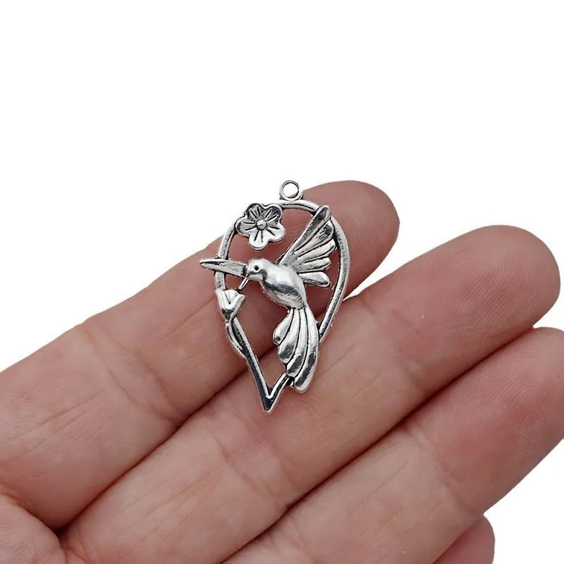Flying Bird Series magpie pattern pendant for DIY jewellery making
