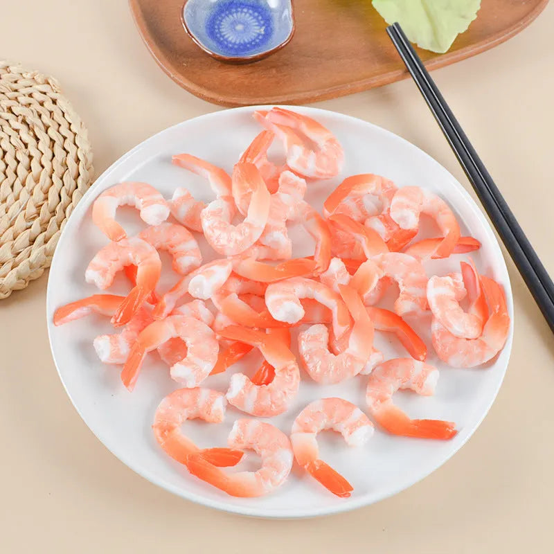 PVC injection moulded shrimp-shaped keychain with door buckle, 1.5cm thick.