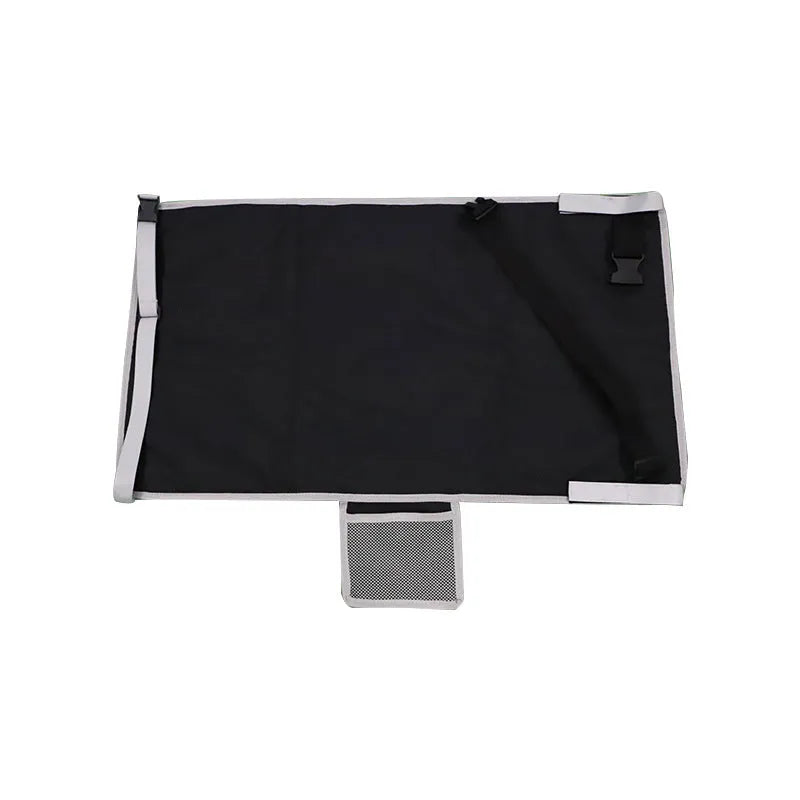 Portable children's aircraft pedal seat extender in nylon with bundle pocket