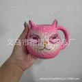Crystal Earth Cat Cup resin craft decorative object in purple, green, blue, or pink colours.
