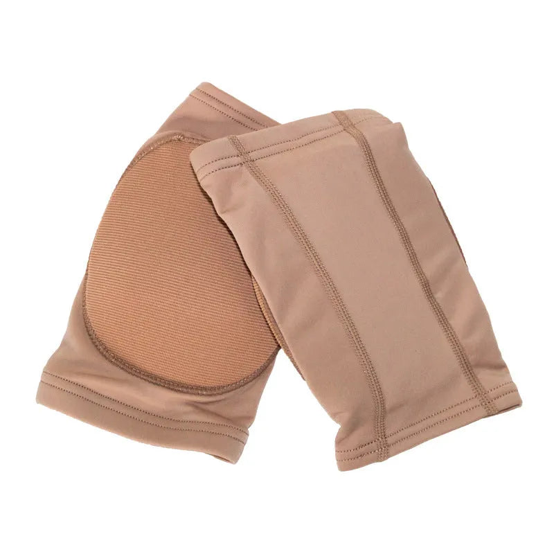 Ballet dance knee pads for yoga and exercise in skin colour and black with five size options