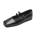 Genuine leather women's ballet slipper pumps with cross-buckle strap in silver colour
