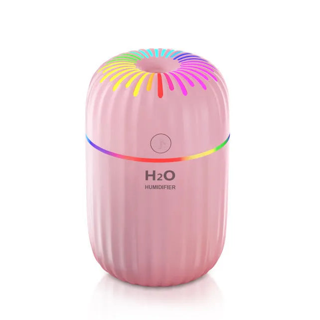Mini USB aromatherapy humidifier with animal design in green pink or white colours