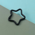 Zinc alloy five-pointed star keychain in multiple colour options for backpack or key decoration
