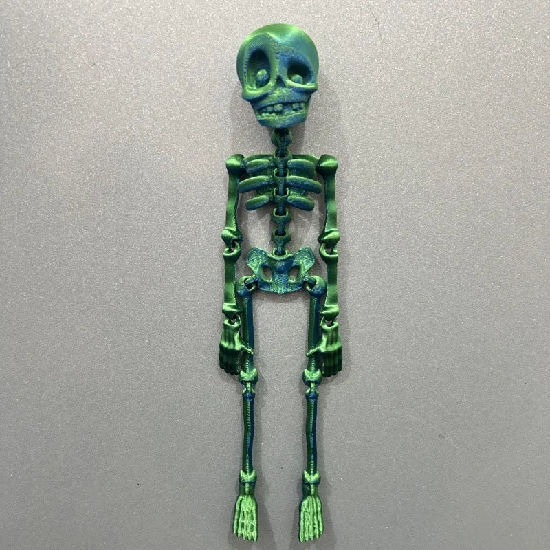 3D printed skull refrigerator magnet in various colours measuring 18cm tall