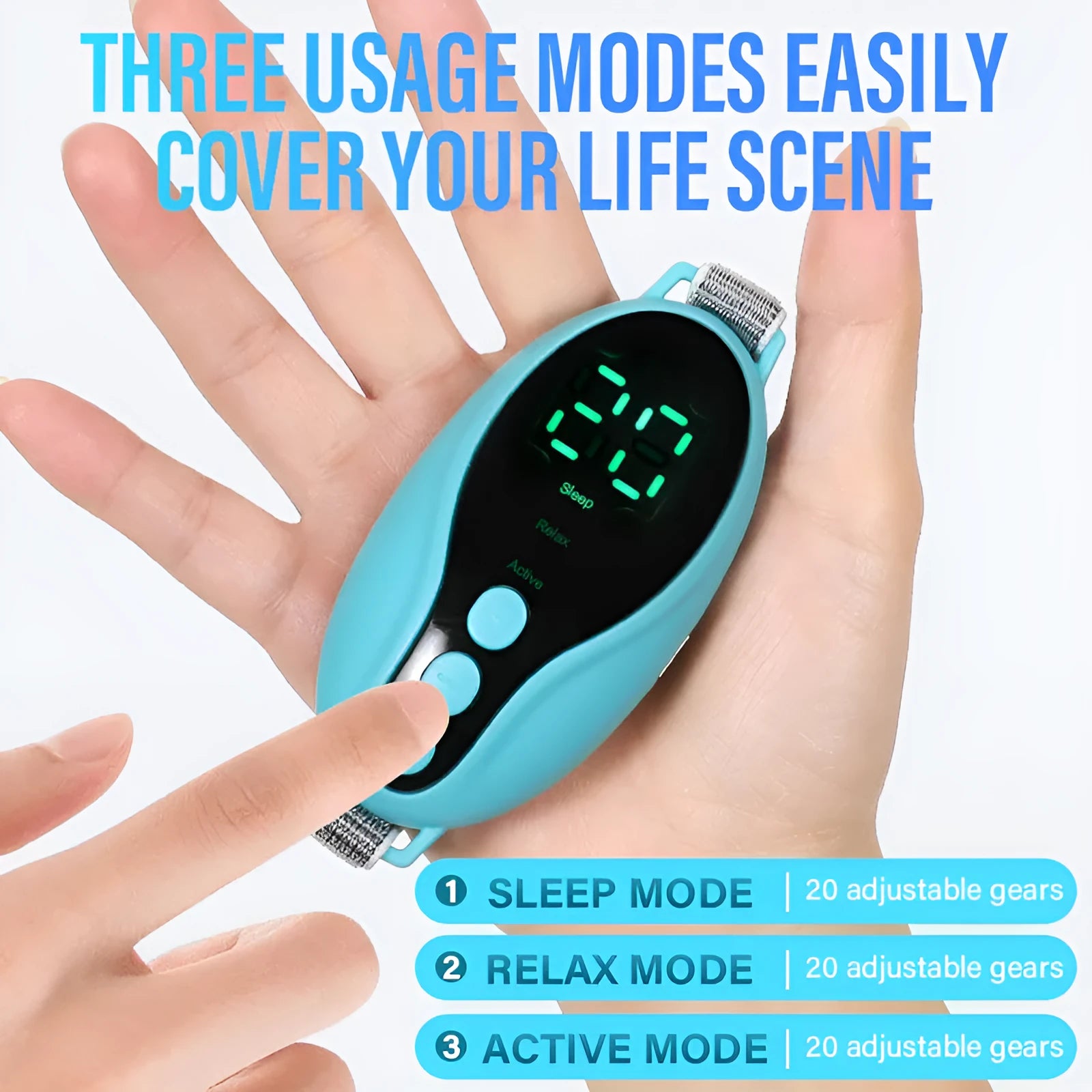 Blue and white compact intelligent sleeping aid instrument with USB port