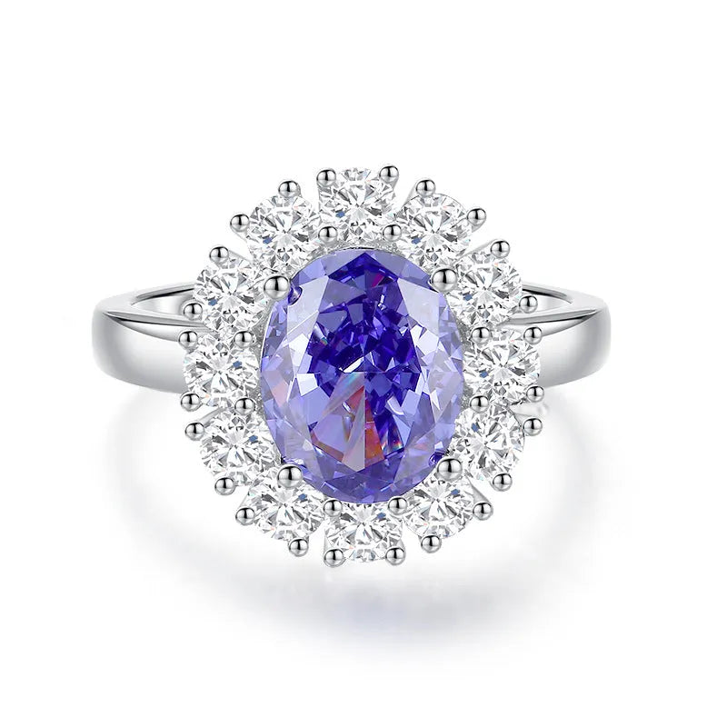 Women's sterling silver ring with heart-shaped tan sang colour zircon stone.