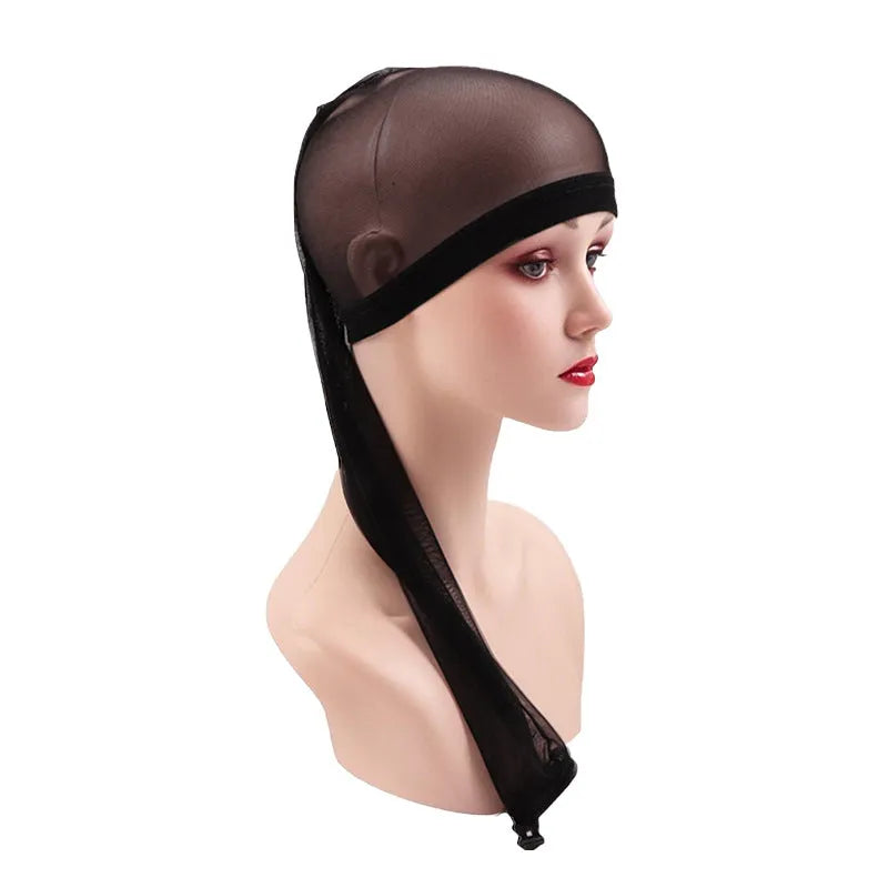 Mesh wig cap with elastic spandex construction in multiple colour options