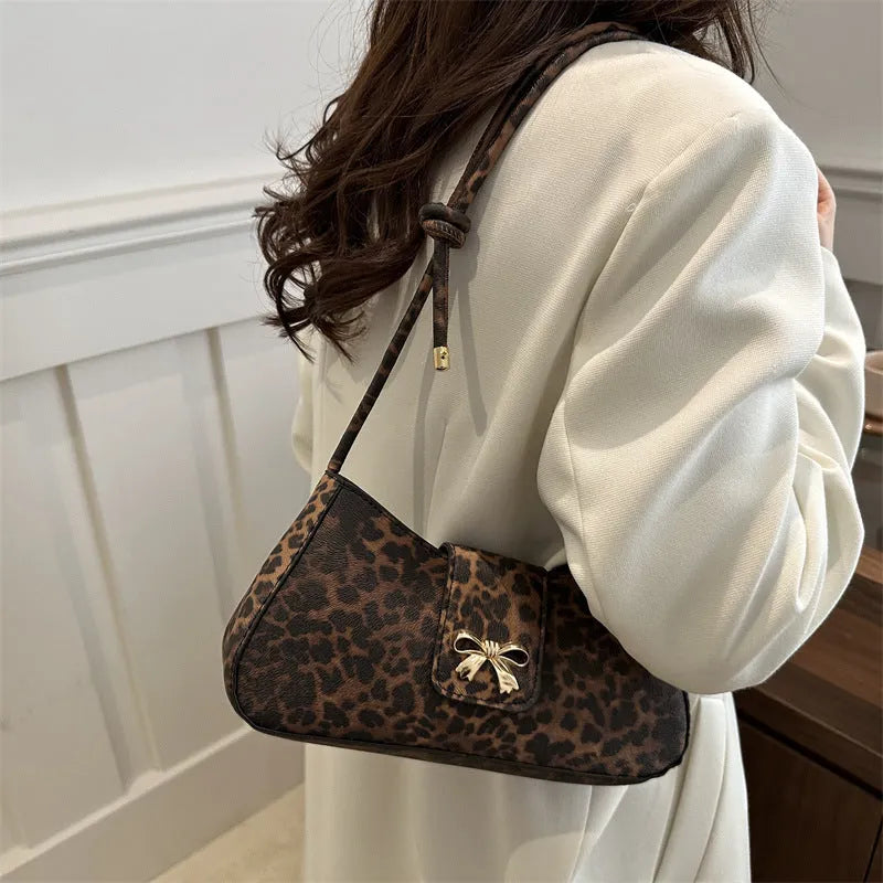 Women's casual PU shoulder bag with sandwich pocket in black, brown, coffee, or khaki.