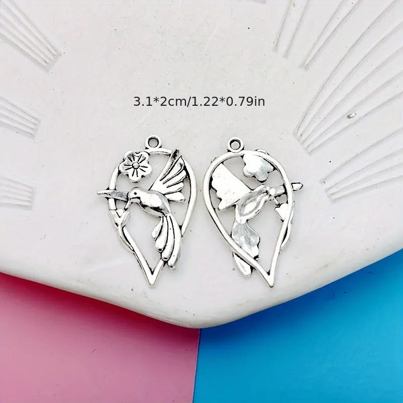 Flying Bird Series magpie pattern pendant for DIY jewellery making