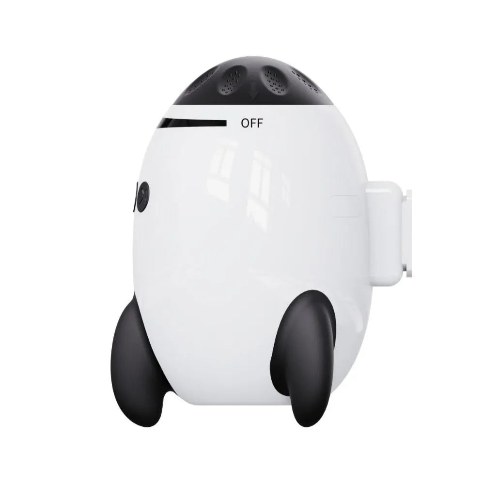 White portable baby sleep comforter device with automatic shaking and Bluetooth white noise functions