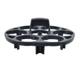 Black plastic egg holder basket rack for a cooking machine on a white background.