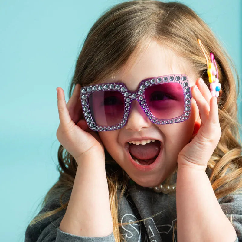 Plastic sunglasses storage case in assorted frame and lens colour options.
