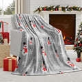 Soft flannel and plush polyester Christmas blanket in multiple size options