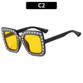 Plastic sunglasses storage case in assorted frame and lens colour options.