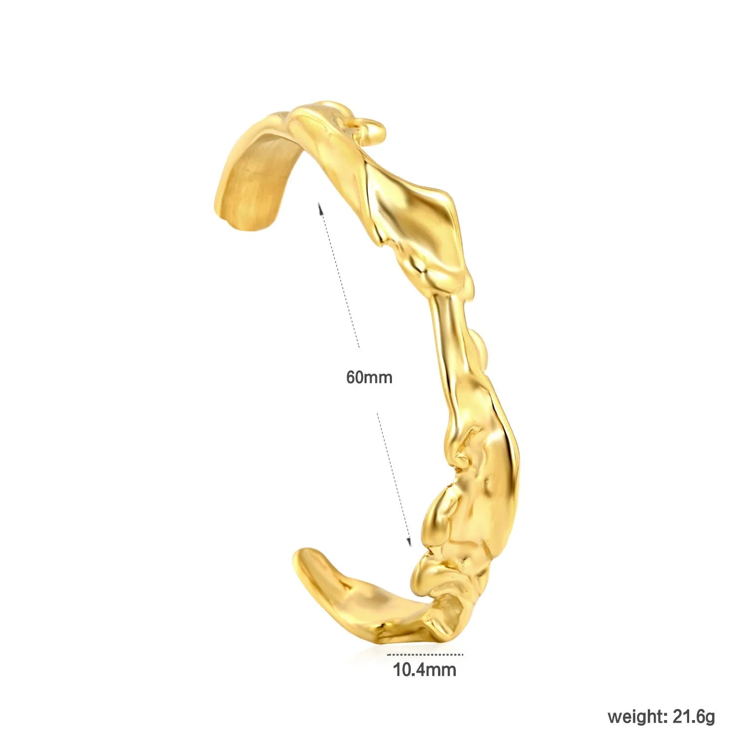 Stainless steel bracelet with European styling in metallic finish