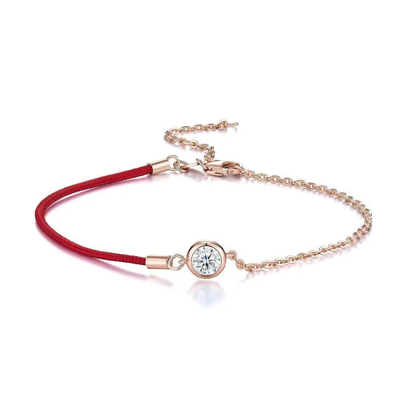 925 silver moissanite rope bracelet women geometric design 50 points certificate option