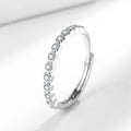 Women's geometric open mouth ring with diamond tail detail in Korean style