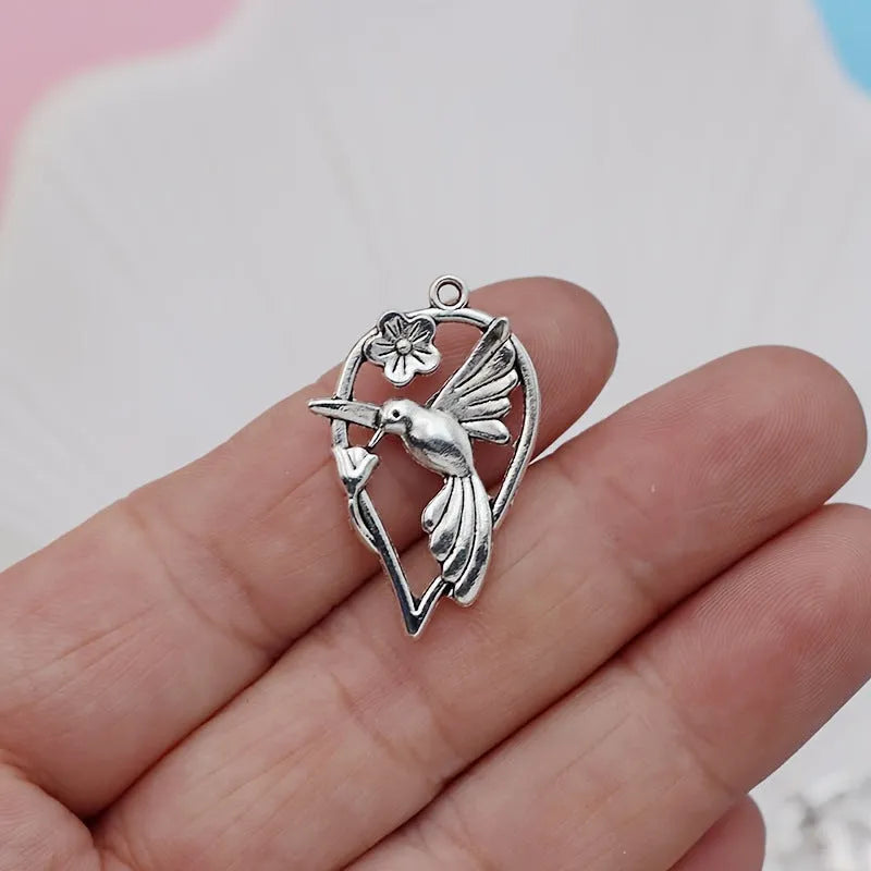 Flying Bird Series magpie pattern pendant for DIY jewellery making