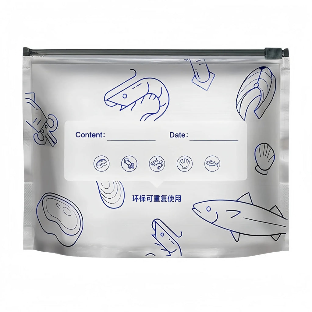 Aluminium foil sealed storage bags in three sizes: small 20×13cm, medium 23×17cm, and large 26×29cm