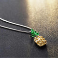 Korean fashion geometric necklace with pineapple diamond pattern in silver and copper white gold plating