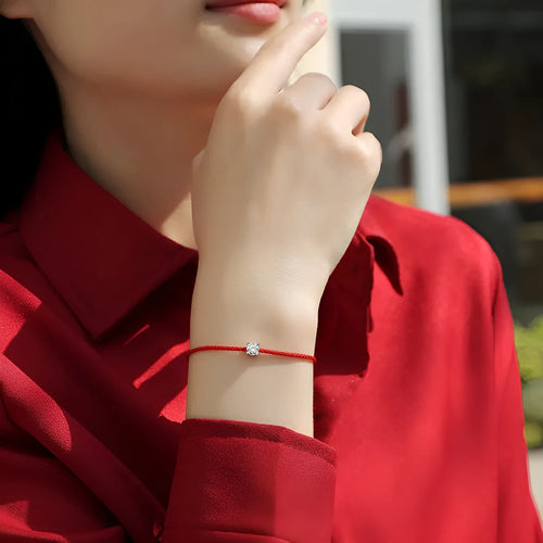 925 silver moissanite rope bracelet women geometric design 50 points certificate option
