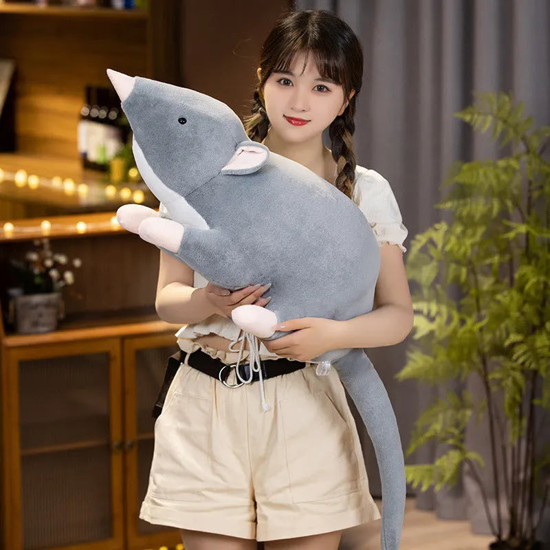 Cartoon little mouse plush doll in 32cm, 50cm, and 100cm size options.