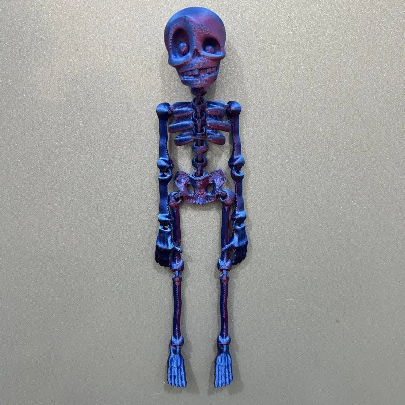 3D printed skull refrigerator magnet in various colours measuring 18cm tall