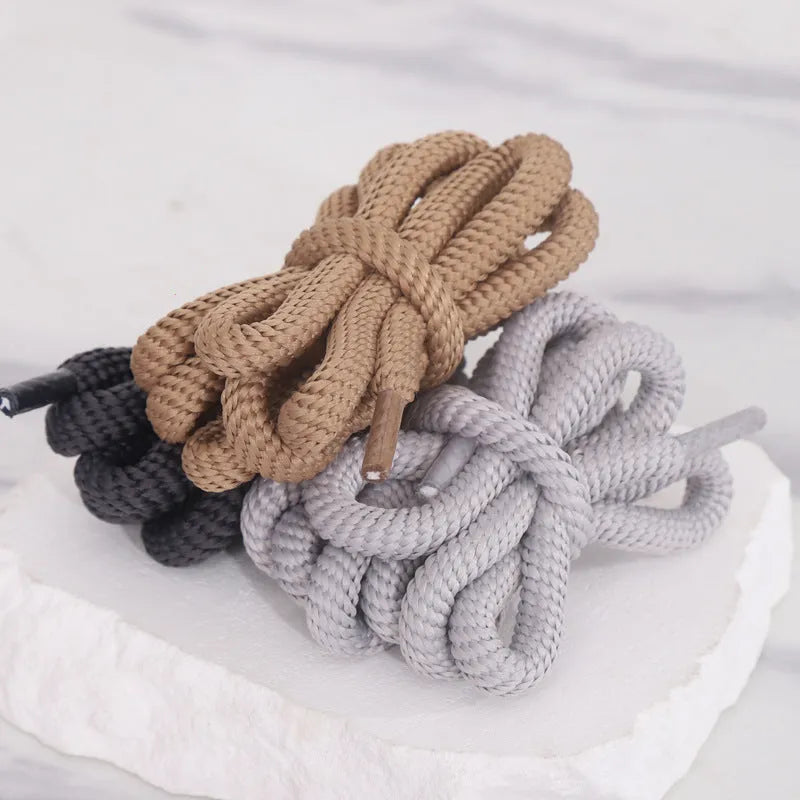 Oval shoelace adapter rope in multiple colours showing length options from 120cm to 160cm.